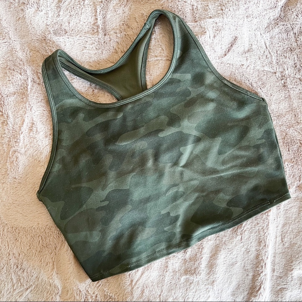 dsg | camo racerback sports bra small